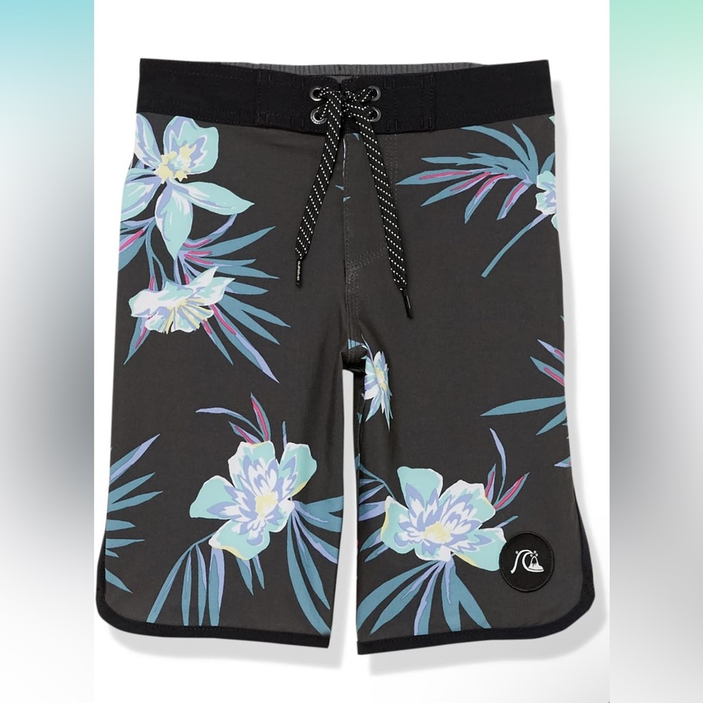 Quiksilver Boys Surfsilk Scallop Youth Boardshort Swim Trunk